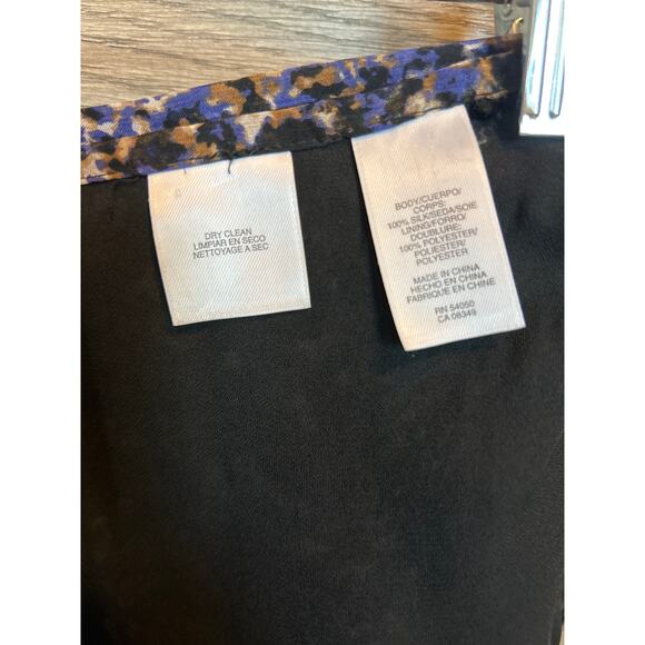 Jones New York Collection | 100% Silk Navy/Black Fluttered Skirt | 14 - Picture 10 of 10